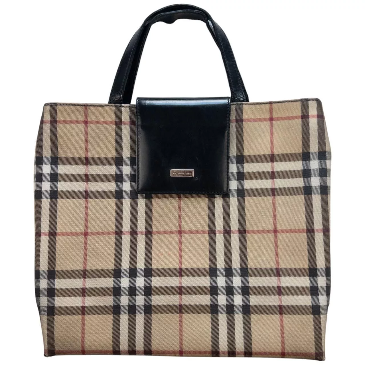 Burberry Handle Bags Vintage Burberry Nova Check Handbag Brown