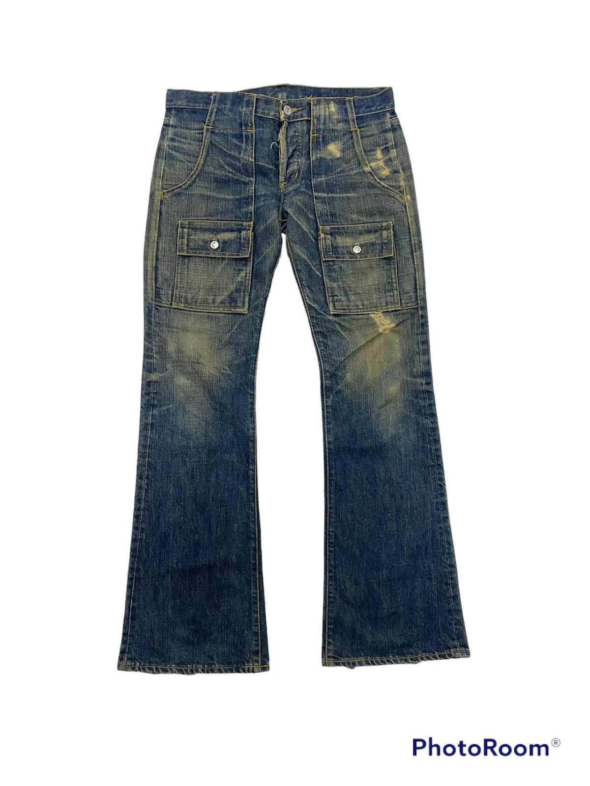 Justin Denim 🔥Flare Vintage Bushpants Justin Distressed Denim💥 Multi