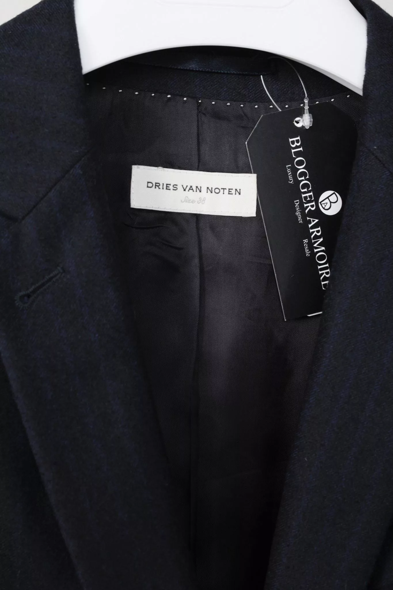 Dries Van Noten Blazers Dries Van Noten Navy Wool Blazer Black