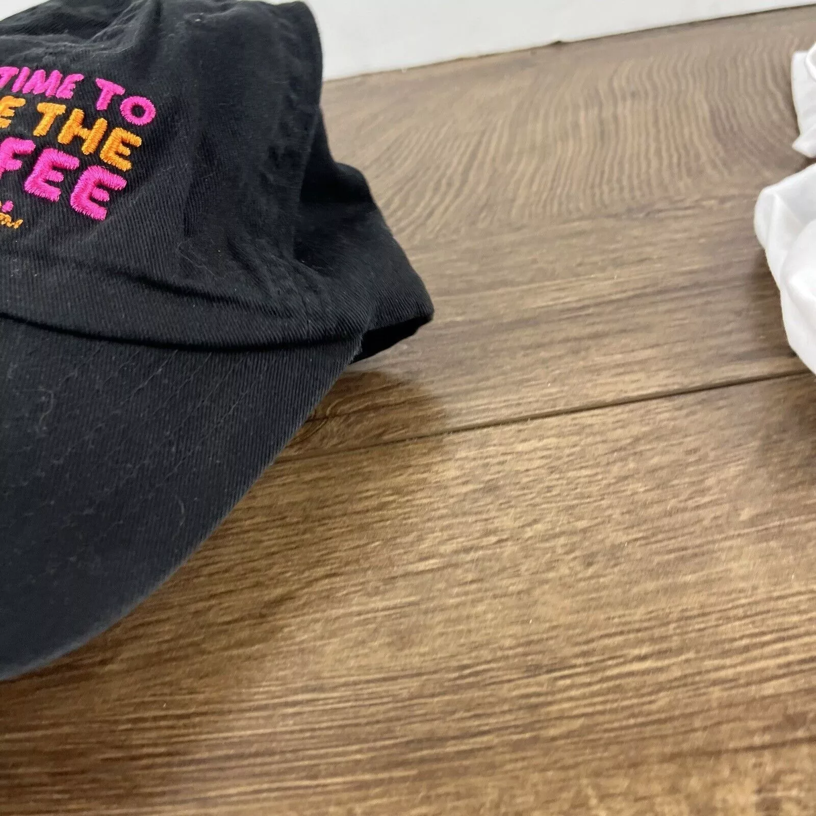 Other Hats Other Dunkin' Donuts Hat Time to Make Coffee Black Adjustable Hat