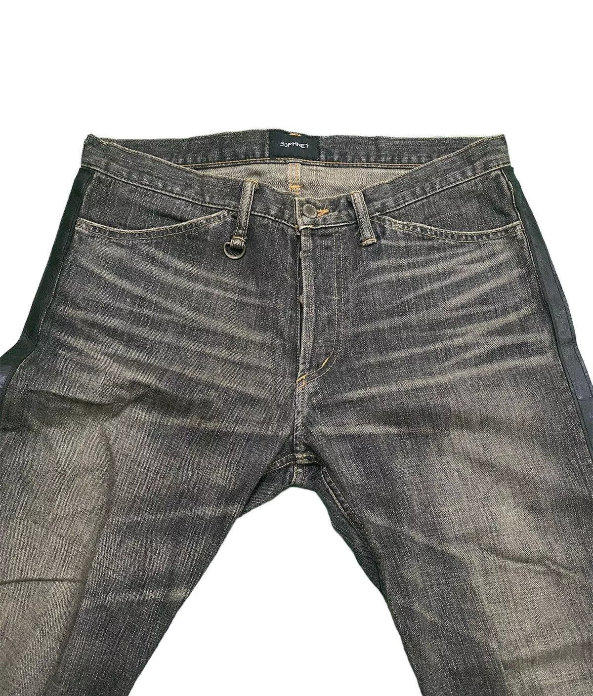 Sophnet. Denim Sophnet. × uniform experiment Sophnet Phase Clawmark Leather Stripe Denim Jeans Gray