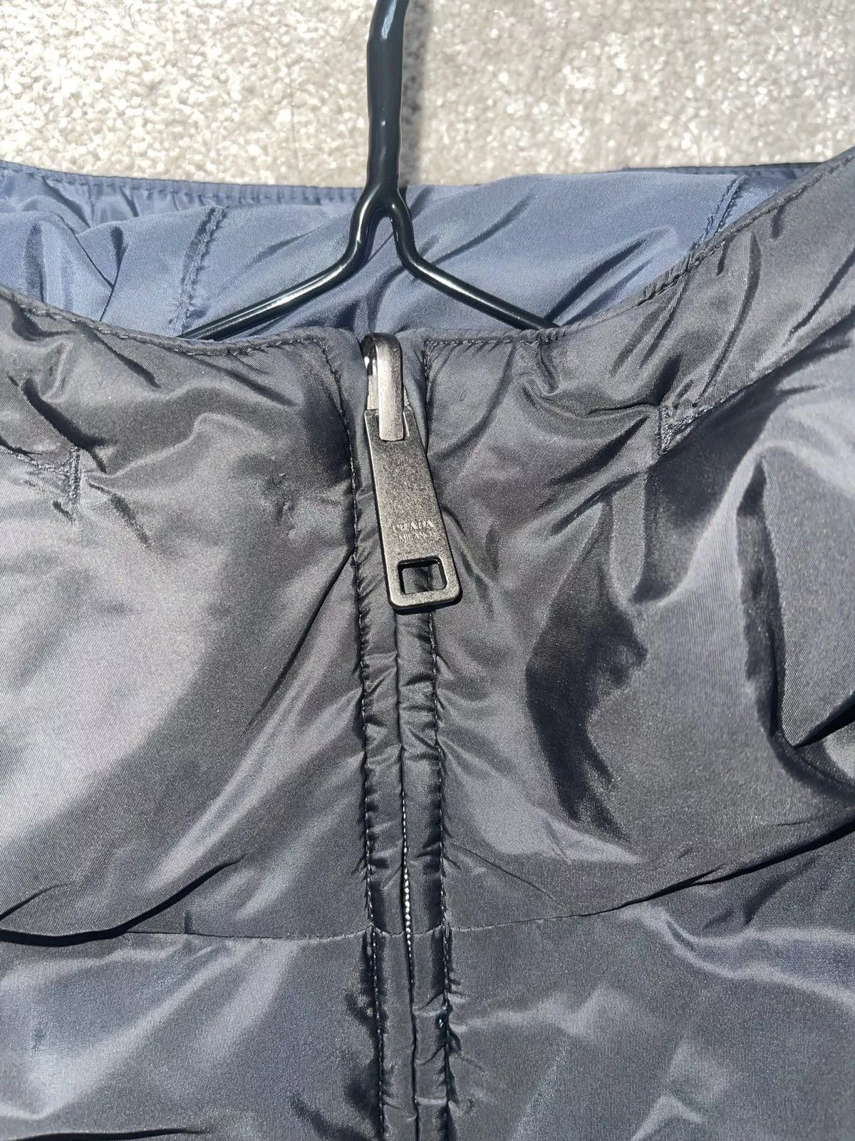 Prada Raincoats PRADA 2021 Reversable Black/Blue Nylon Puffer Jacket