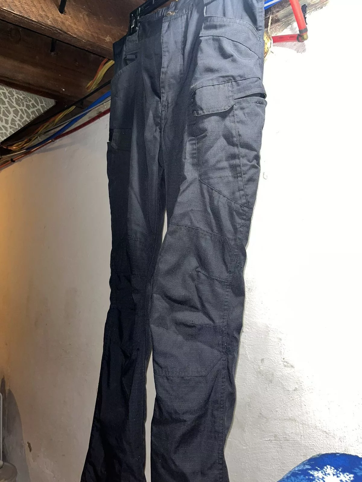 Vintage Casual Pants Vintage Japanese cargo Black