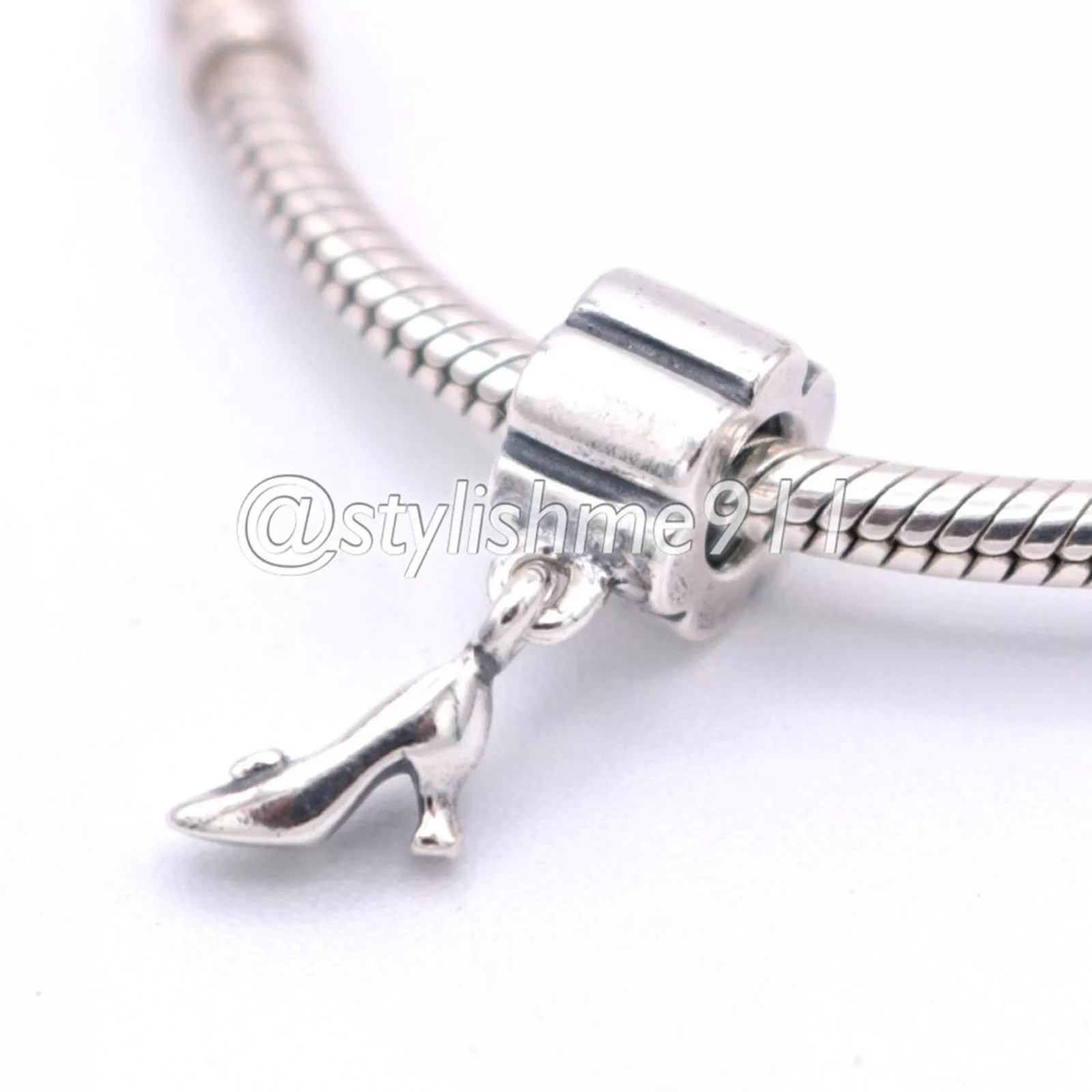 pandora Charms Authentic PANDORA Stiletto Shoe Charm - 790420 Silver