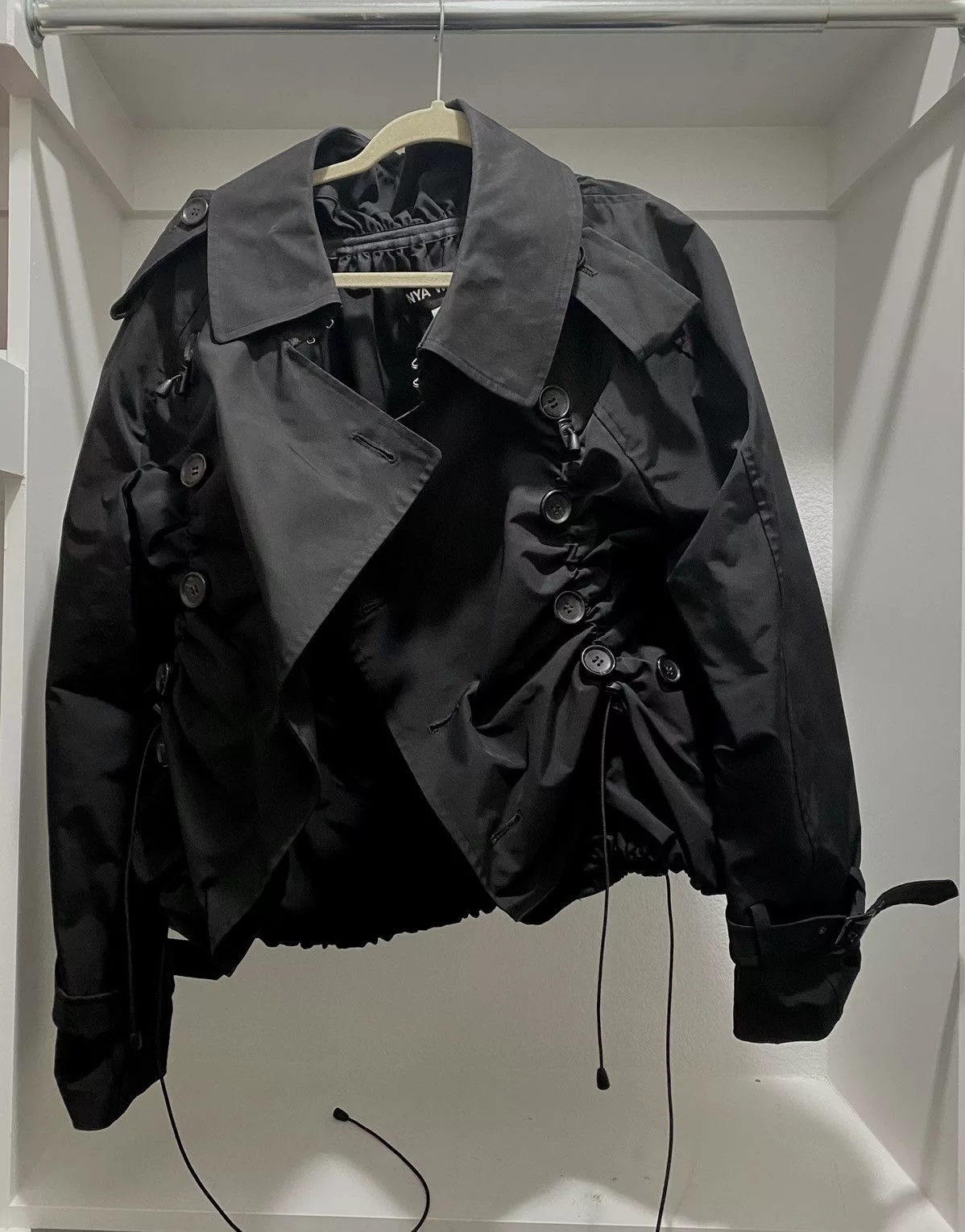 Comme des Garcons Jackets Comme des Garcons × Junya Watanabe Junya Watanabe Button down cinched jacket Black