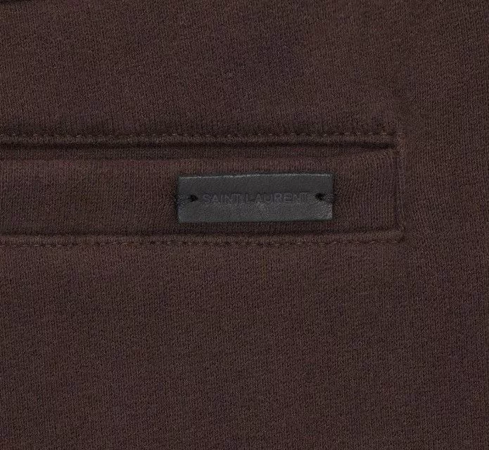 Saint Laurent Paris Sweatpants Joggers Saint Laurent Paris o1s1wg110624 Wide-Leg Sweatpants & Joggers Fleece in Brown
