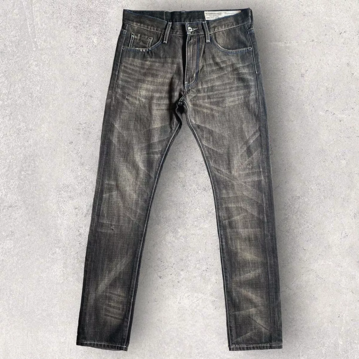 Neighborhood Denim Neighborhood Fall12 standard narrow washed jeans Black