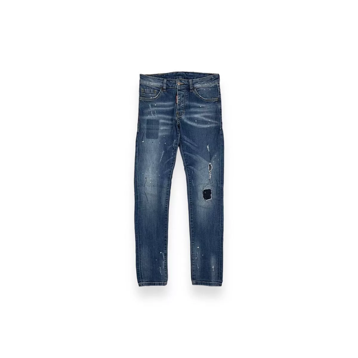 Dsquared2 Casual Pants Dsquared2 Jeans Skinny Fit Distressed Blue paint Denim Vintage