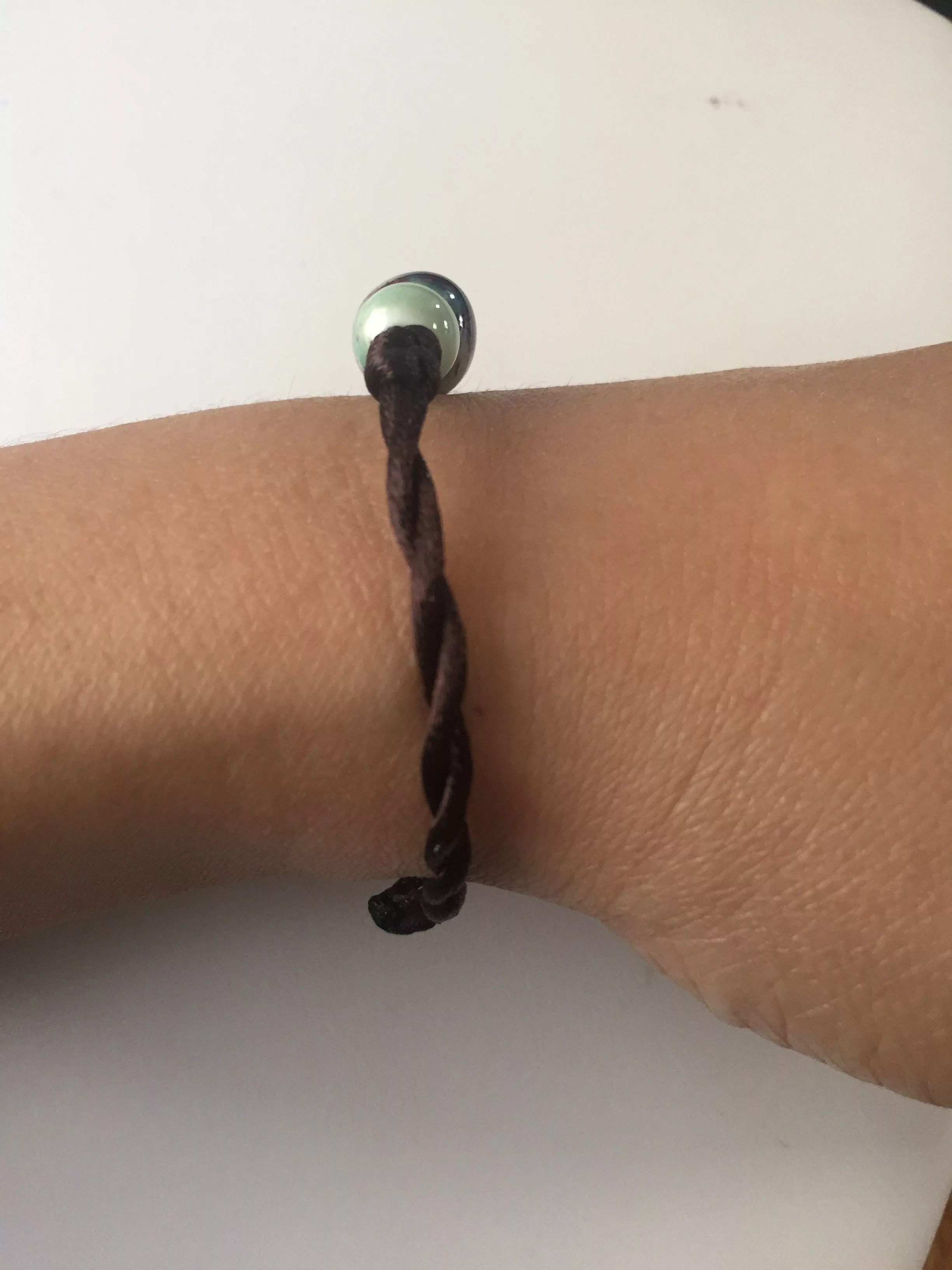 Handmade Bracelets Handmade Asian Style Ceramic beads Minimalist Rope Bracelet Brown