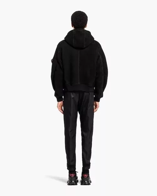 Prada Bombers Prada o1mt1gz0724 Shearling Bomber Jacket in Black