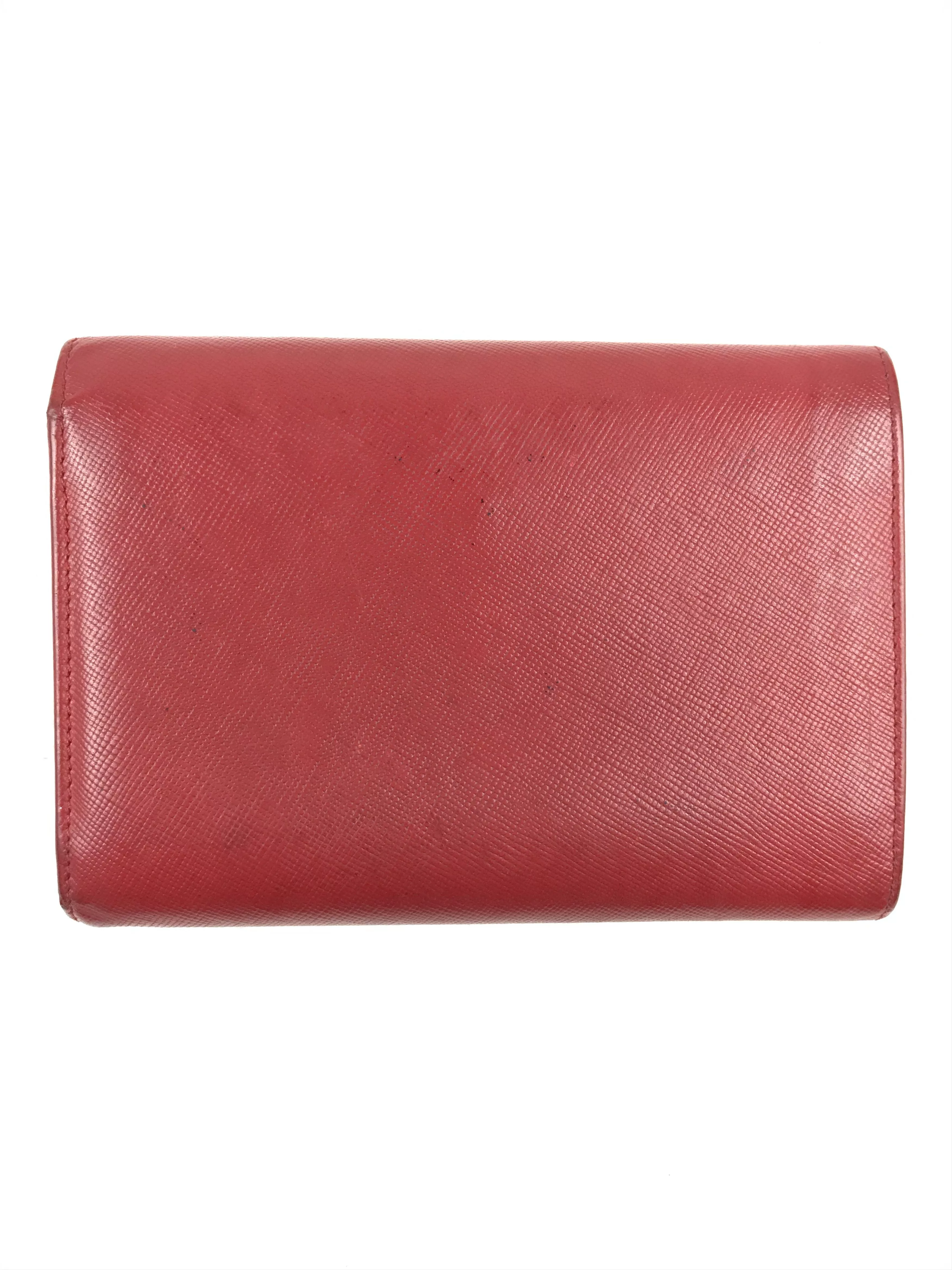 Prada Wallets Prada × Vintage Vintage Prada Red Logo Trifold Wallet Luxury