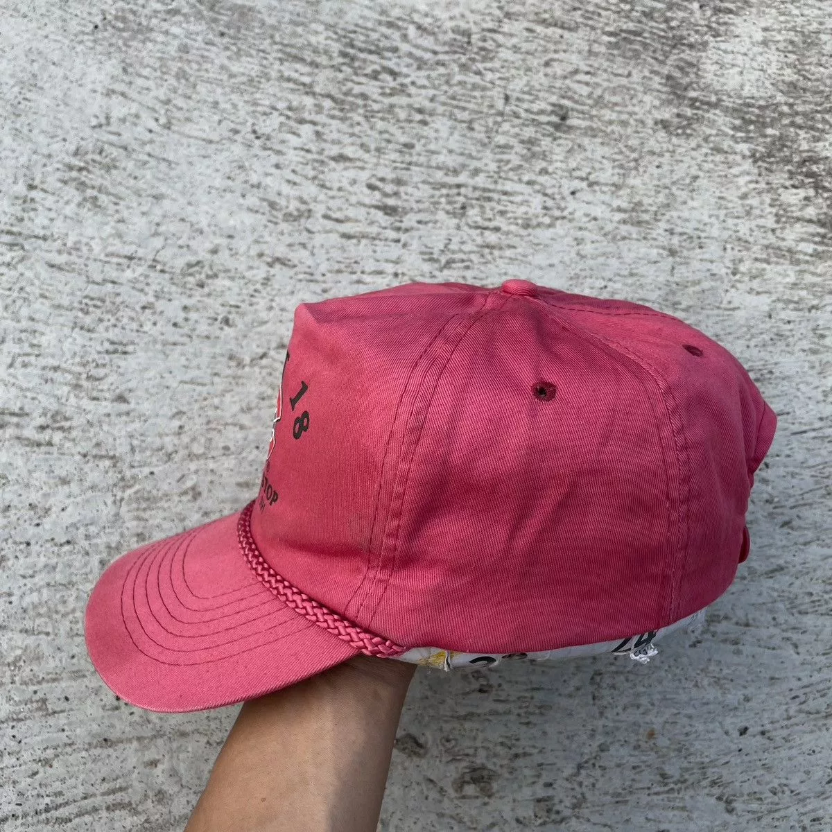Vintage Hats Vintage. Lebanon, Exit 18. Truck stop rope hat Red