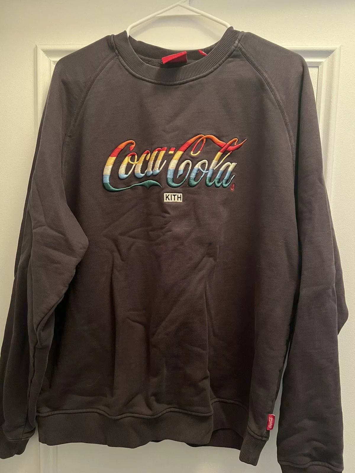 Kith Sweaters Knitwear Kith x Coca-Cola Striped Crewneck Gray