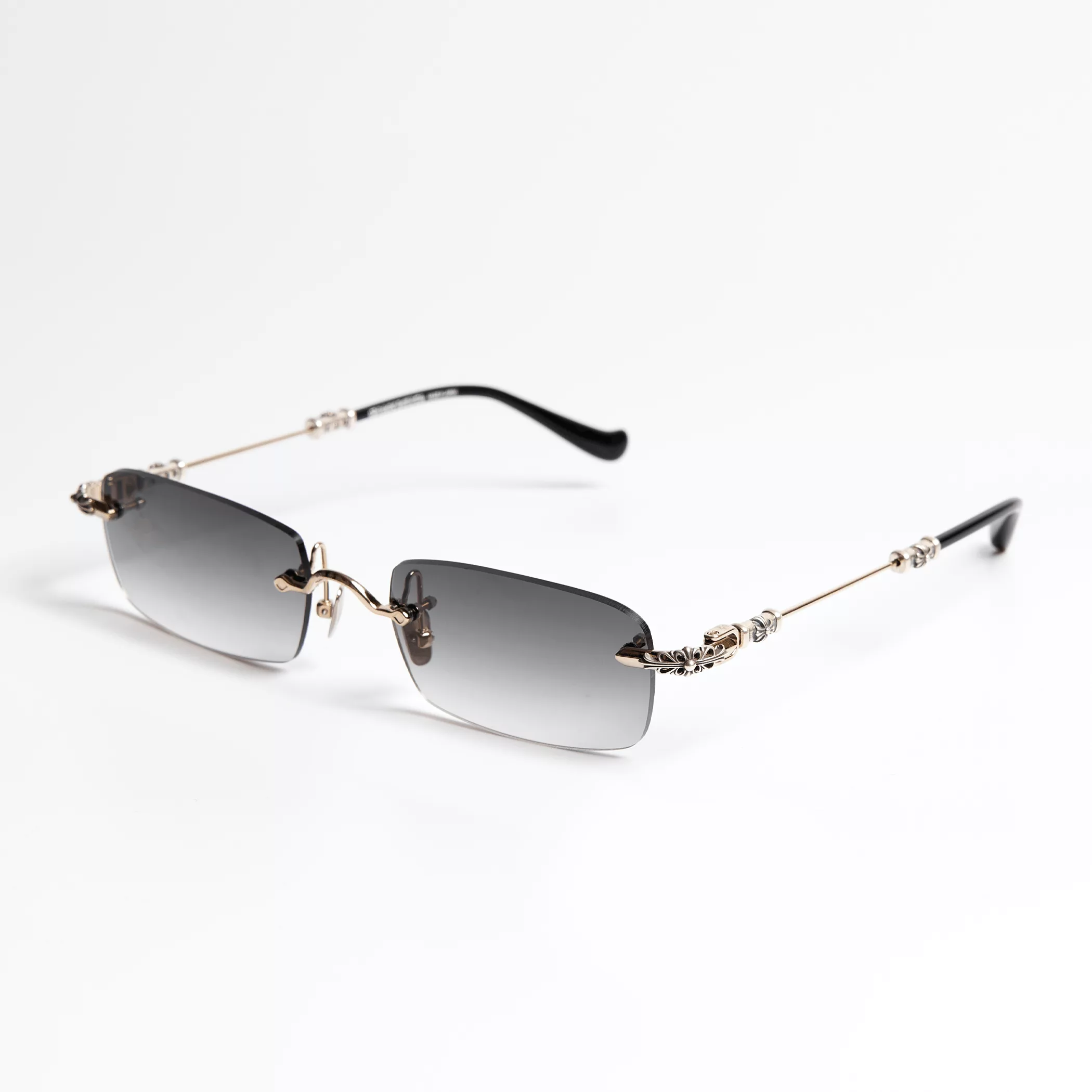 Chrome Hearts Sunglasses CHROME HEARTS PILLS III SUN GOLD PLATED/BLACK