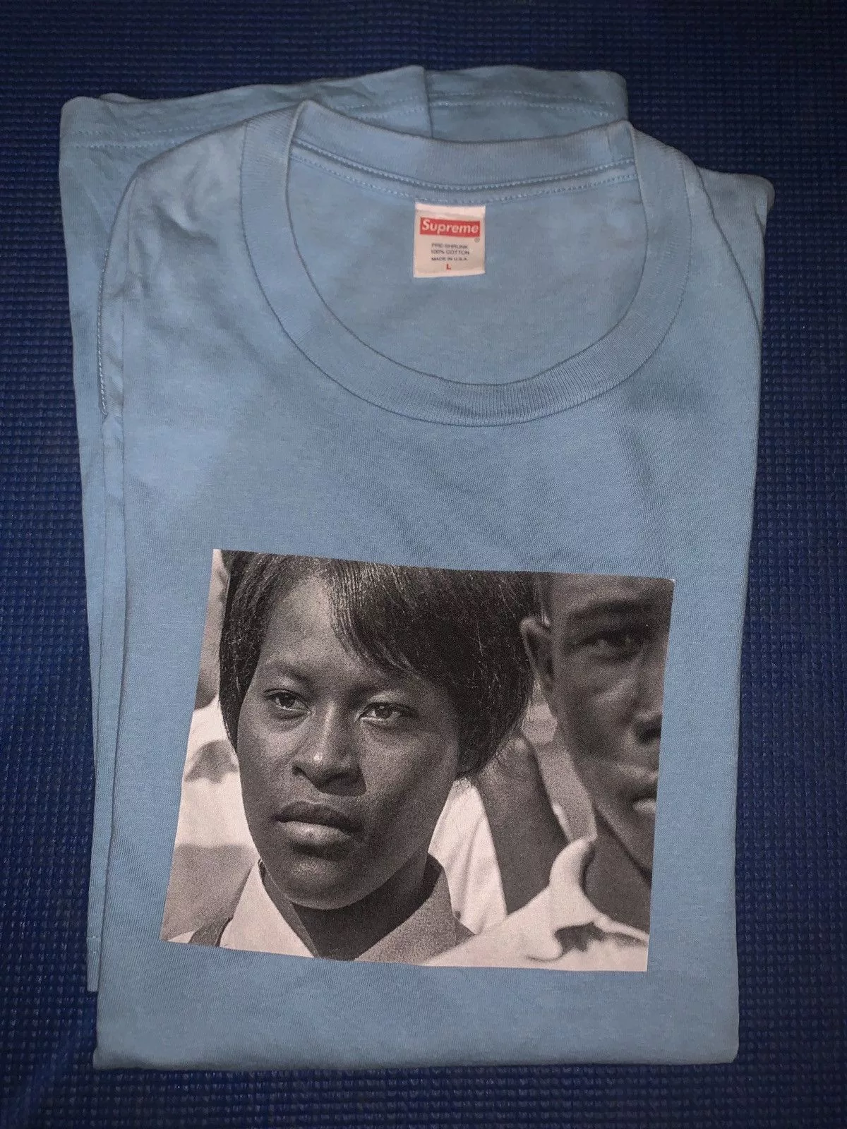 Supreme Short Sleeve T Shirts Supreme Roy DeCavara Blue