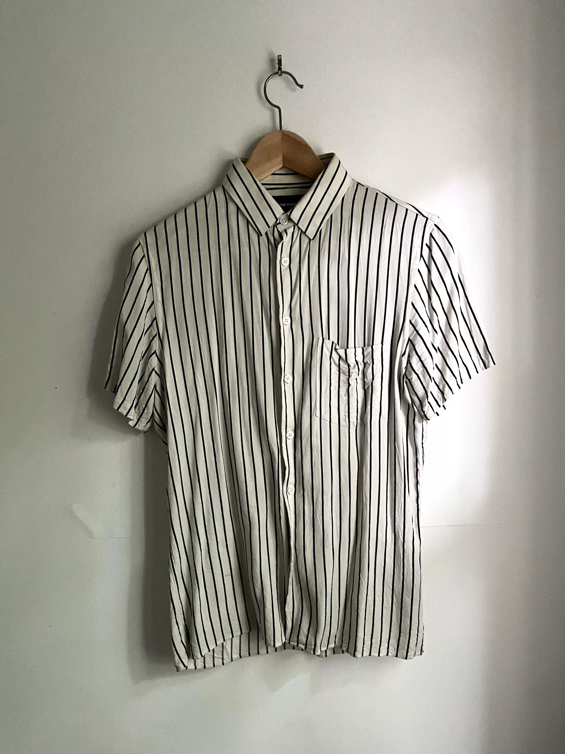 The Kooples Shirts Button Ups The Kooples White Stripe Short Sleeve Red