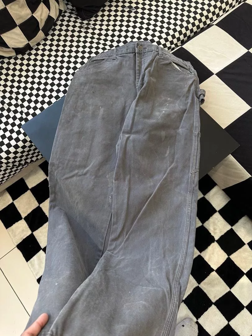 Dickies Denim DICKIES CARPENTER ASH GREY SIZE #36 Gray Streetwear