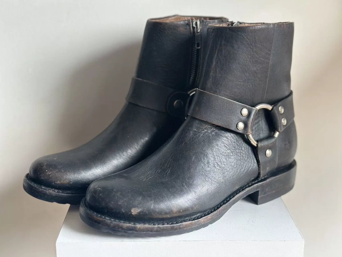 Frye Boots Frye Veronica Harness Short 6" Booties stone Washed Size 9B Black
