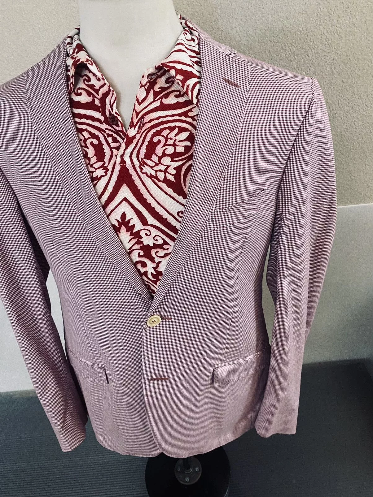 Etro Blazers Etro red check 2 Btn 007 safari leisure jacket nwt Multi