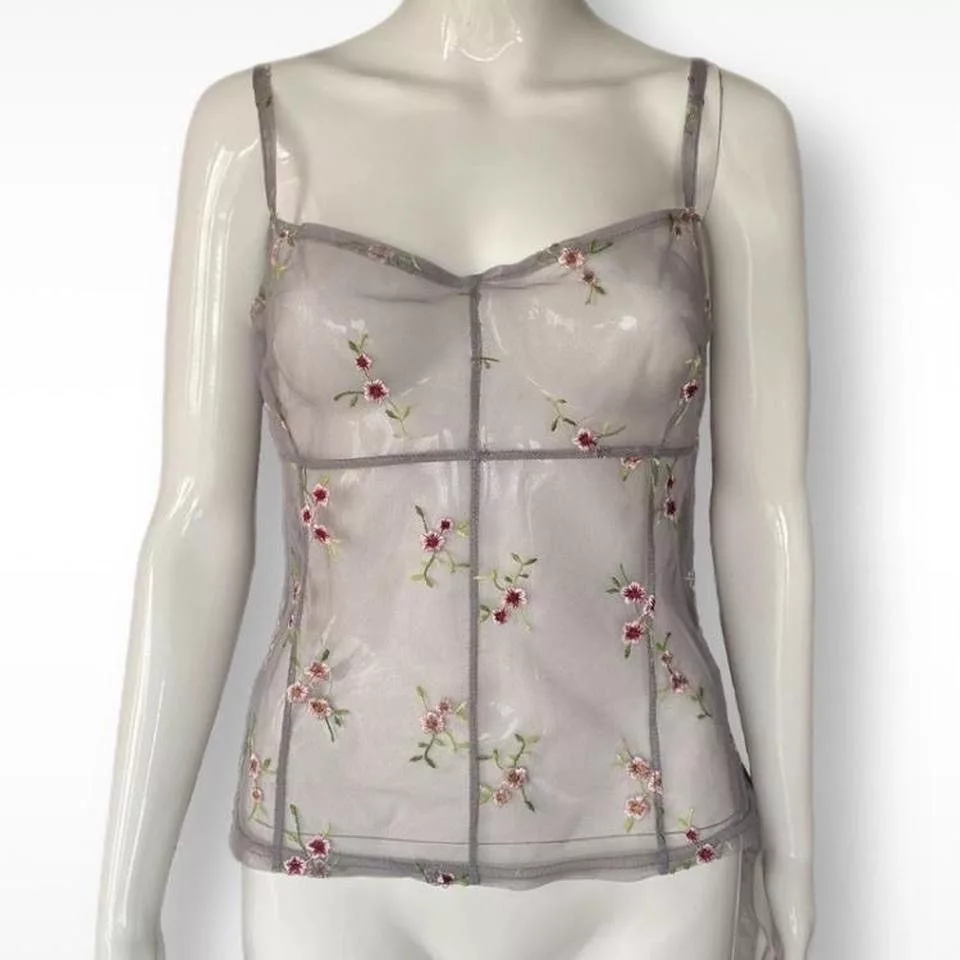 Other Tank Tops Other See Trough Tank Top Gray