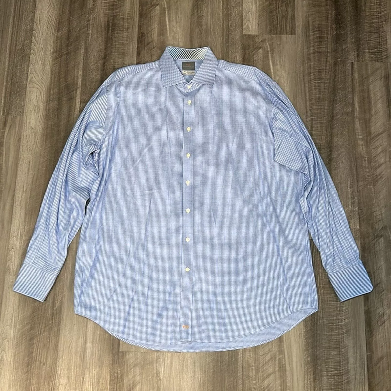 Thomas Dean Shirts Button Ups Thomas Dean Shirtmaker’s Cloth Long Sleeve - 2XLT Blue