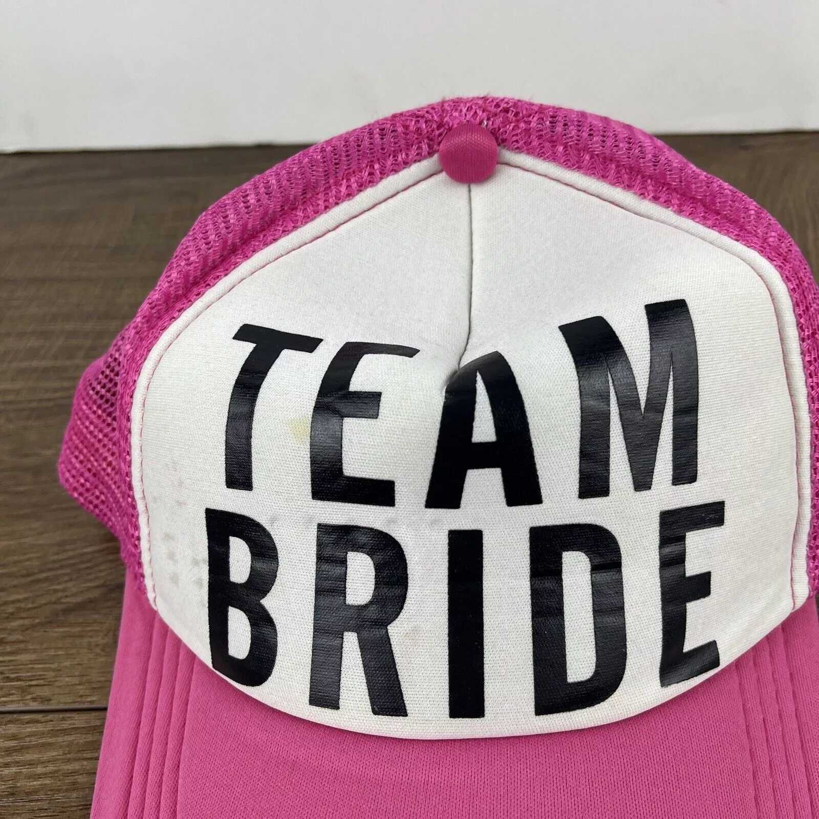 Other Hats Other Team Bride Hat Bride Snapback Pink Hat Adjustable Adult Size