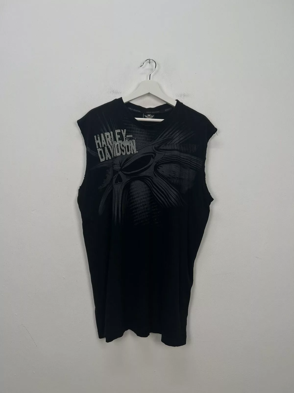 Harley Davidson Tank Tops Sleeveless Harley Davidson × Vintage Vintage Harley Davidson Sleeveless Tee Black