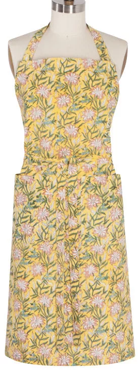 Clematis Block Print Apron