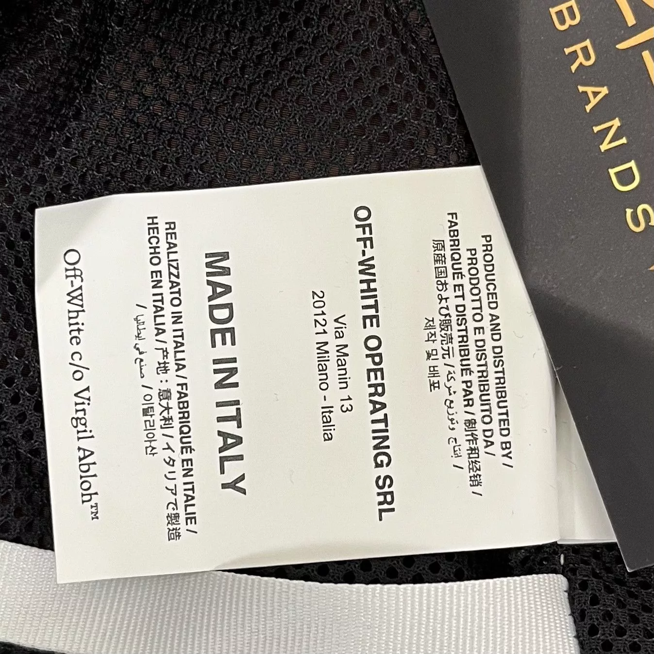 Off-White Light Jackets Off-White Off White Zip Up Funnel Jacket Brown/Red