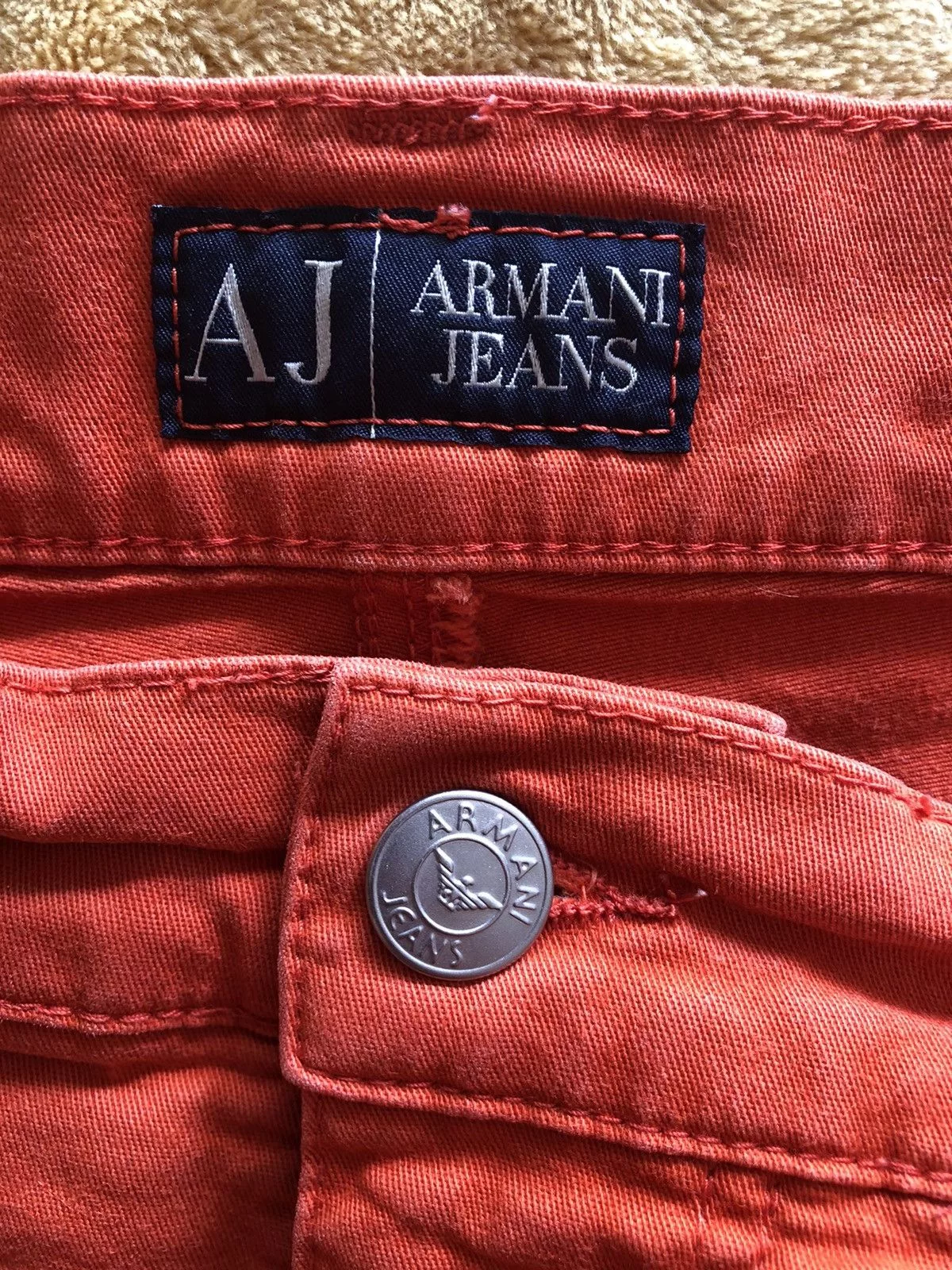Armani Casual Pants Armani × Vintage RARE VINTAGE ARMANI JEANS COMFORT FIT QUALITY PANTS Orange Streetwear