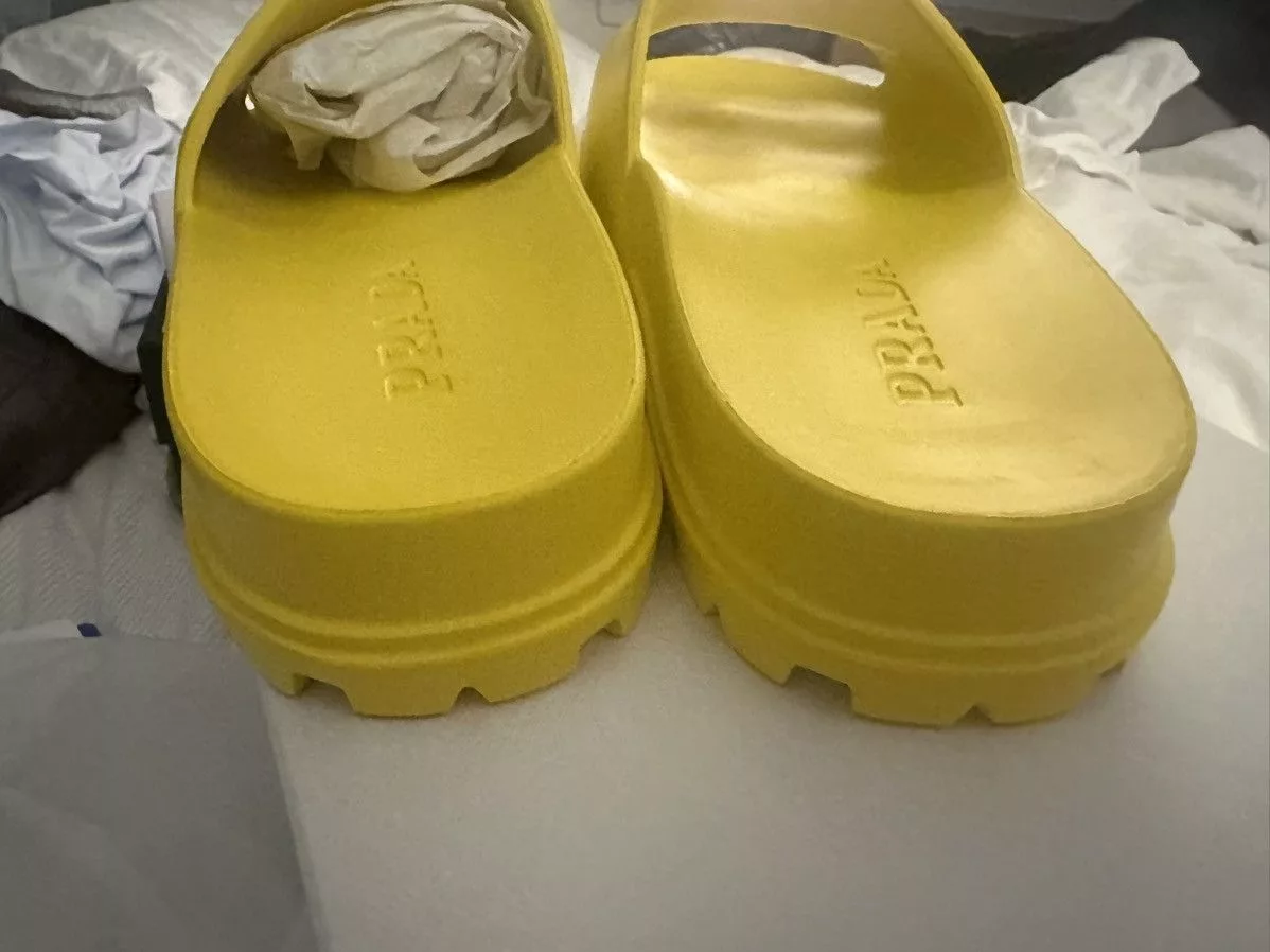 Prada Slip Ons prada slides Yellow