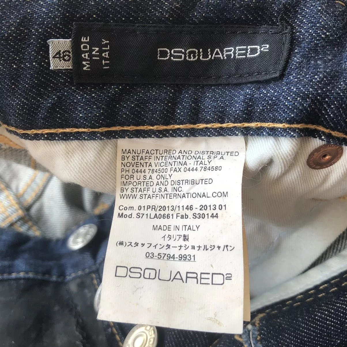 Dsquared2 Denim Dsquared2 slim-fit denim half black painted Blue