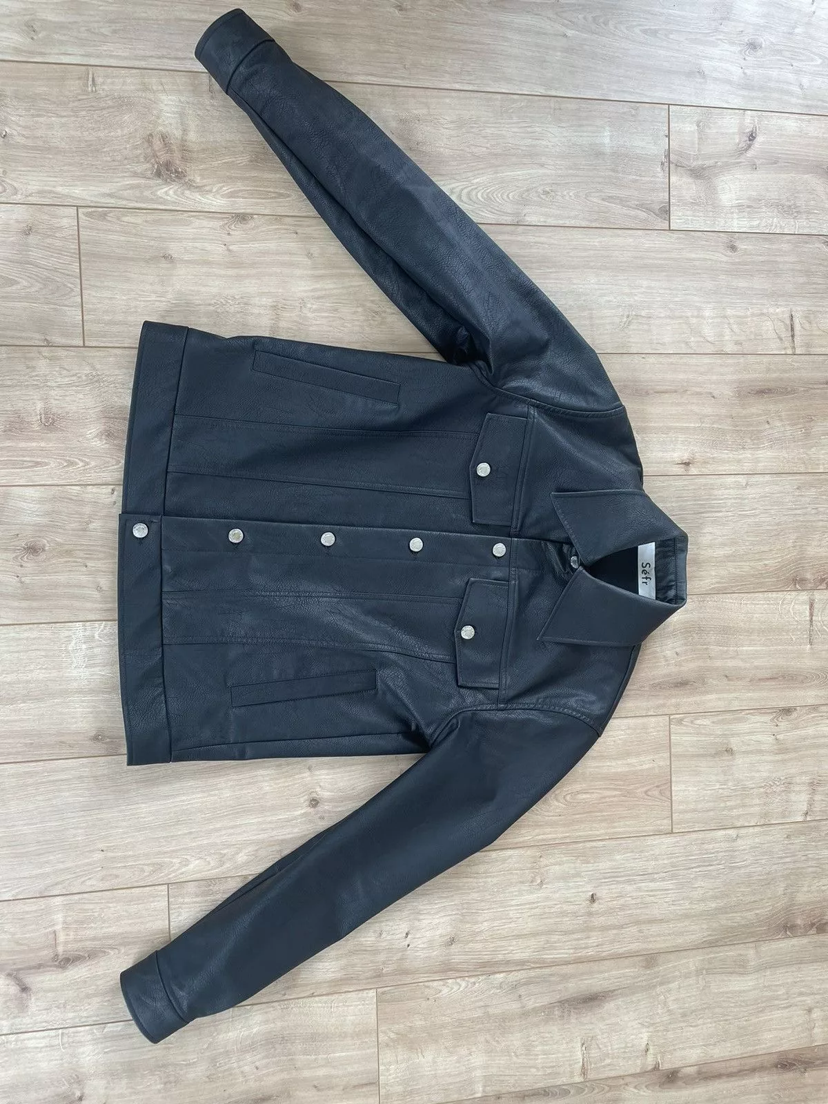 Sefr Leather Jackets Sefr Séfr Black Pleather Jacket