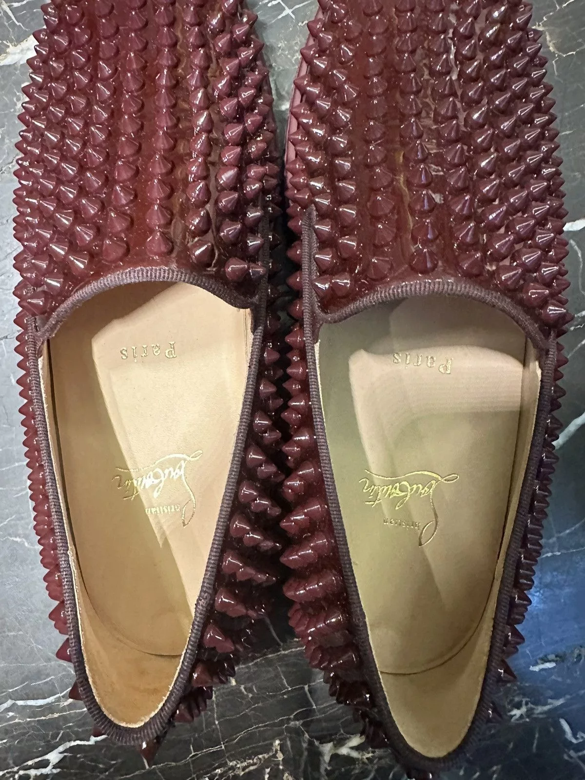 Christian Louboutin Slip Ons Red