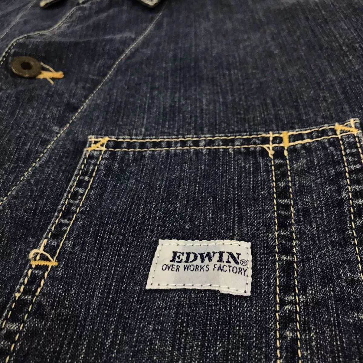 Edwin Denim Jackets Edwin × Vintage Vintage Edwin Workwear Denim Jacket Blue