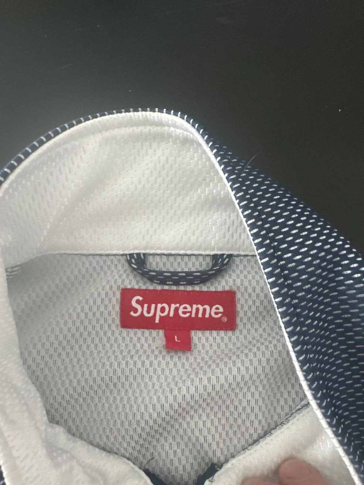 Supreme Light Jackets Supreme Bonded Mesh Track Jacket Blue