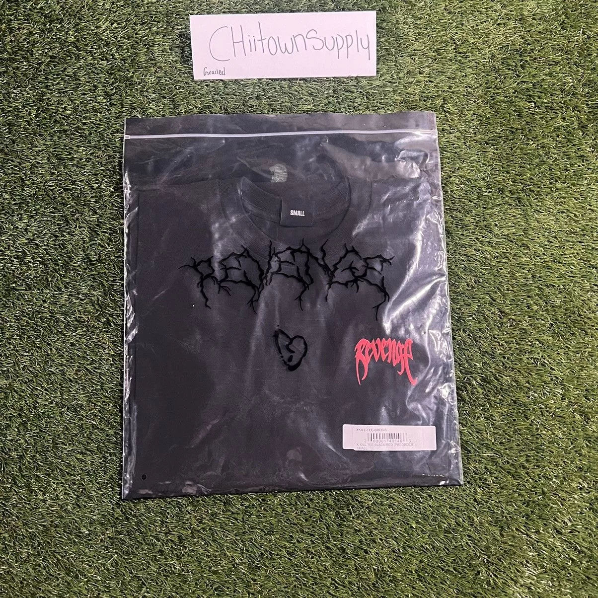 Revenge Short Sleeve T Shirts Revenge X Kill Tee Tee Black/Red Size Medium