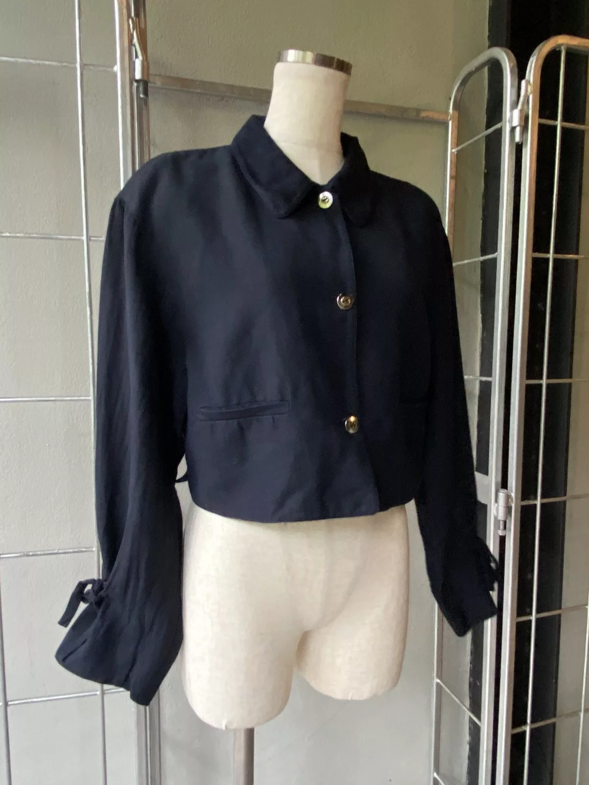 Claude Montana Jackets Claude Montana black crop jacket