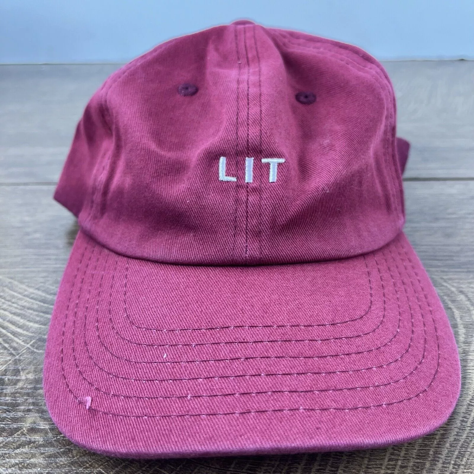 Other Hats Other LIT Hat Red Cap Lit Baseball Hat Adjustable Hat Red Adult Fi