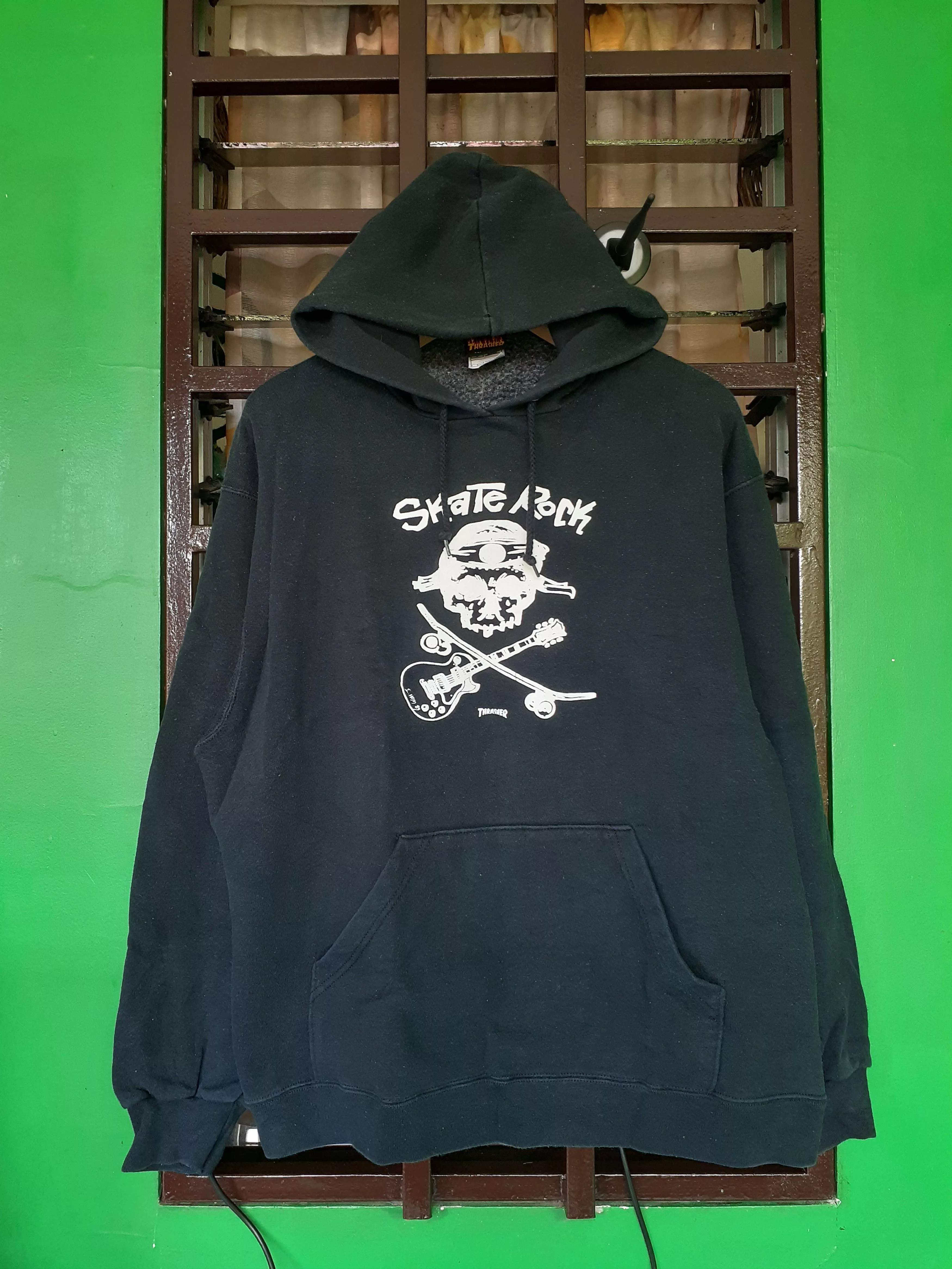 Thrasher Sweatshirts Hoodies Thrasher × Vintage 1989 Thrasher X Skaterock Hoodie Black
