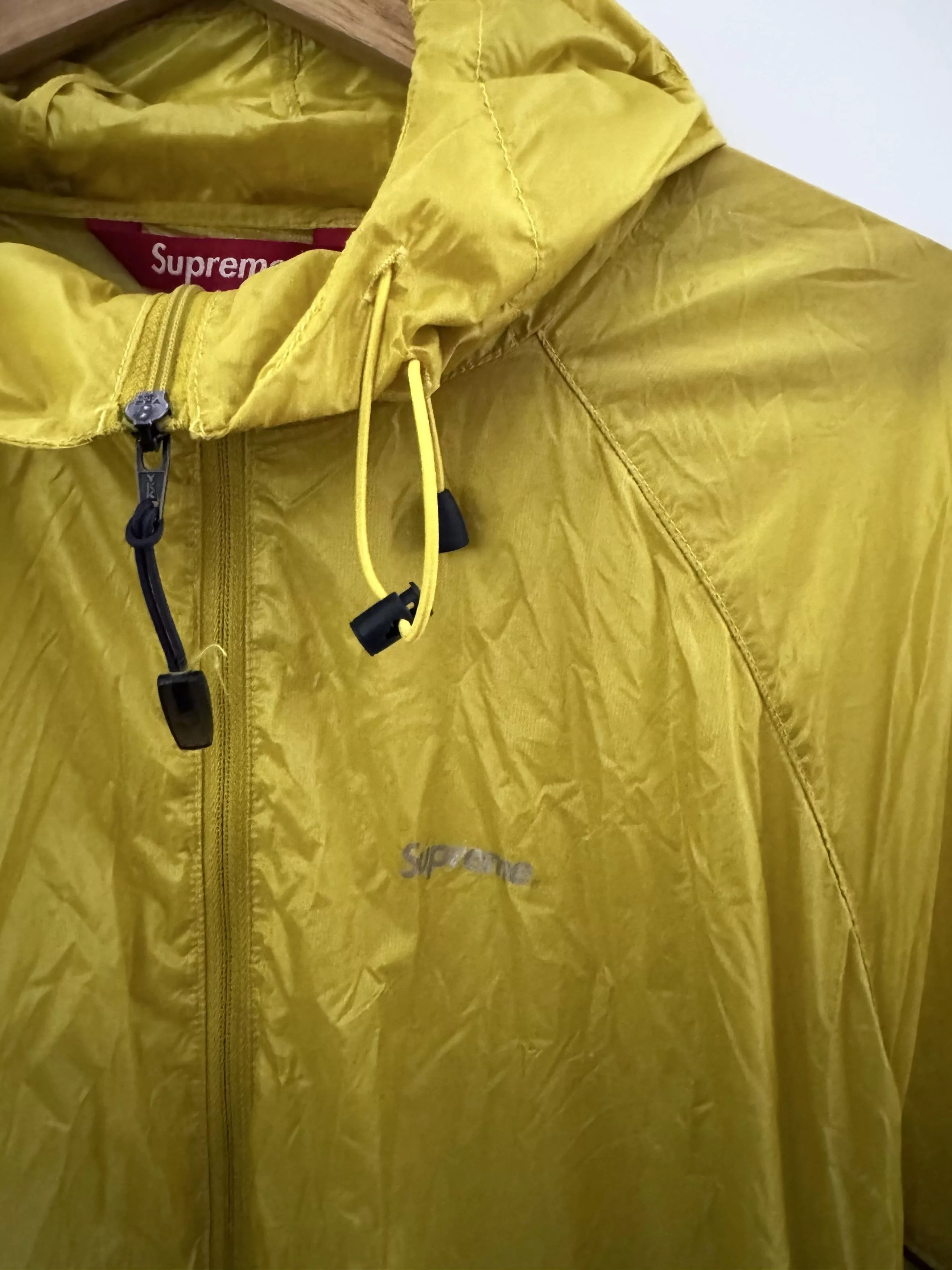 Supreme Light Jackets Supreme Ripstop Hooded Windshell 'Acid Yellow'