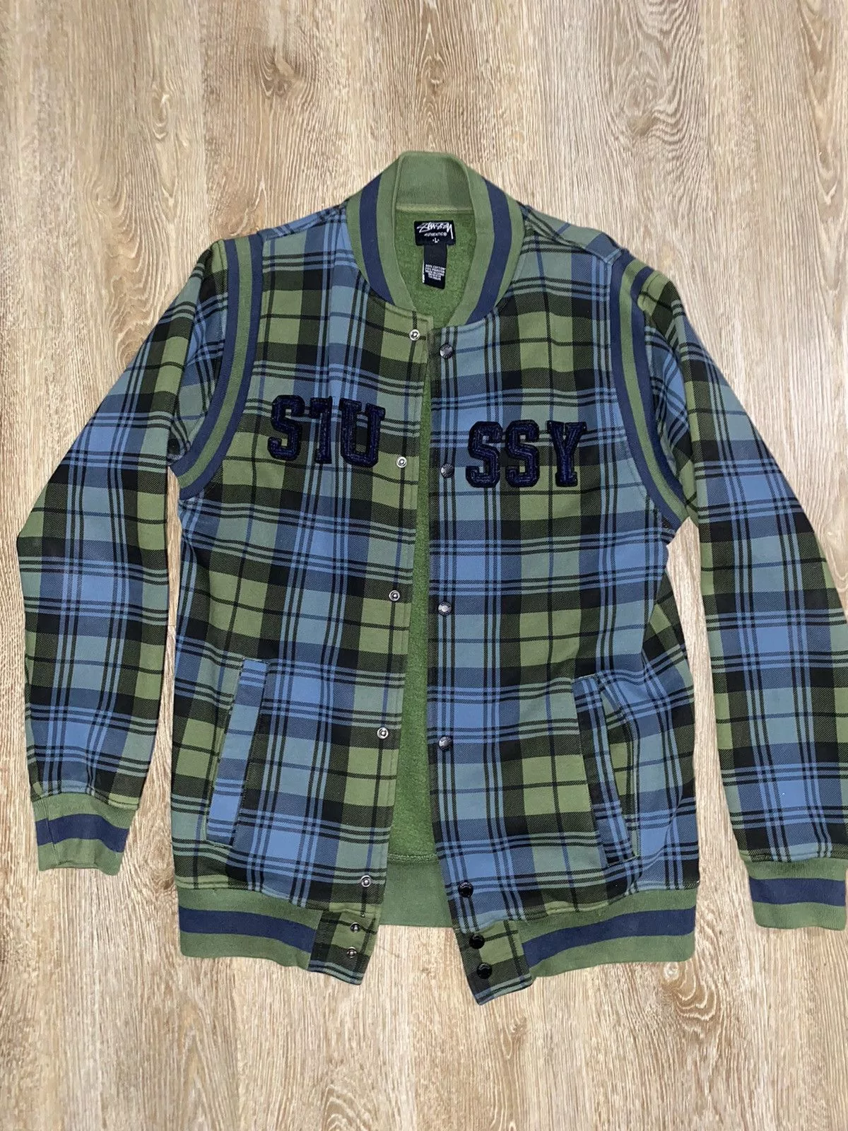 Stussy Bombers Stussy Stadium Jacket Green