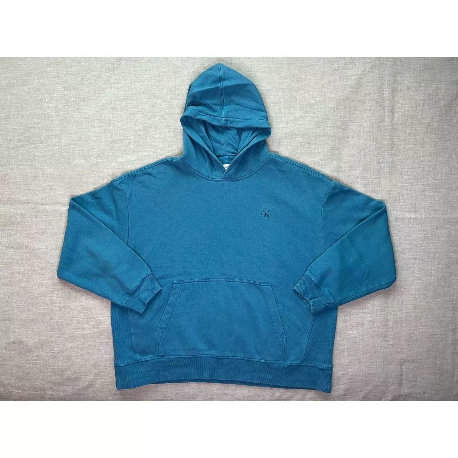 Calvin Klein Sweatshirts Hoodies Calvin Klein Relaxed Fit Pullover Hoodie Sweatshirt XL Blue