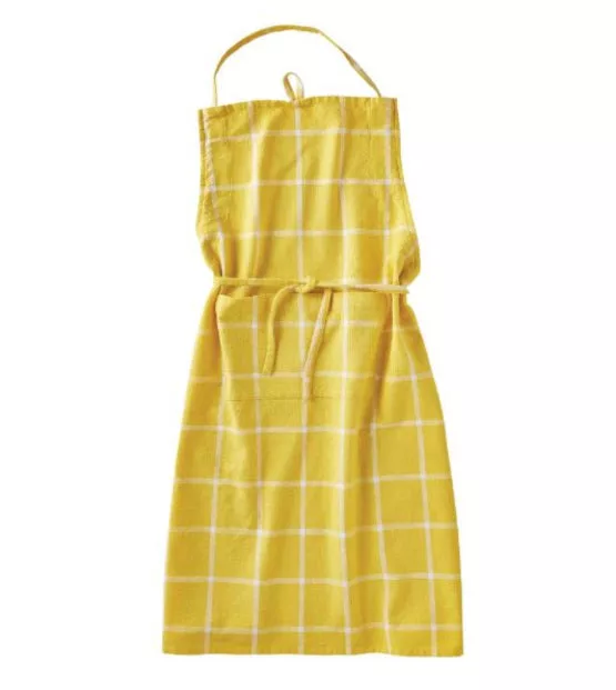 Yellow Classic Check Slub Apron