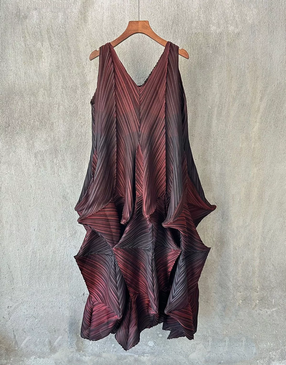 Issey Miyake Maxi Dresses Issey Miyake Red Thorny Sea urchin Dress