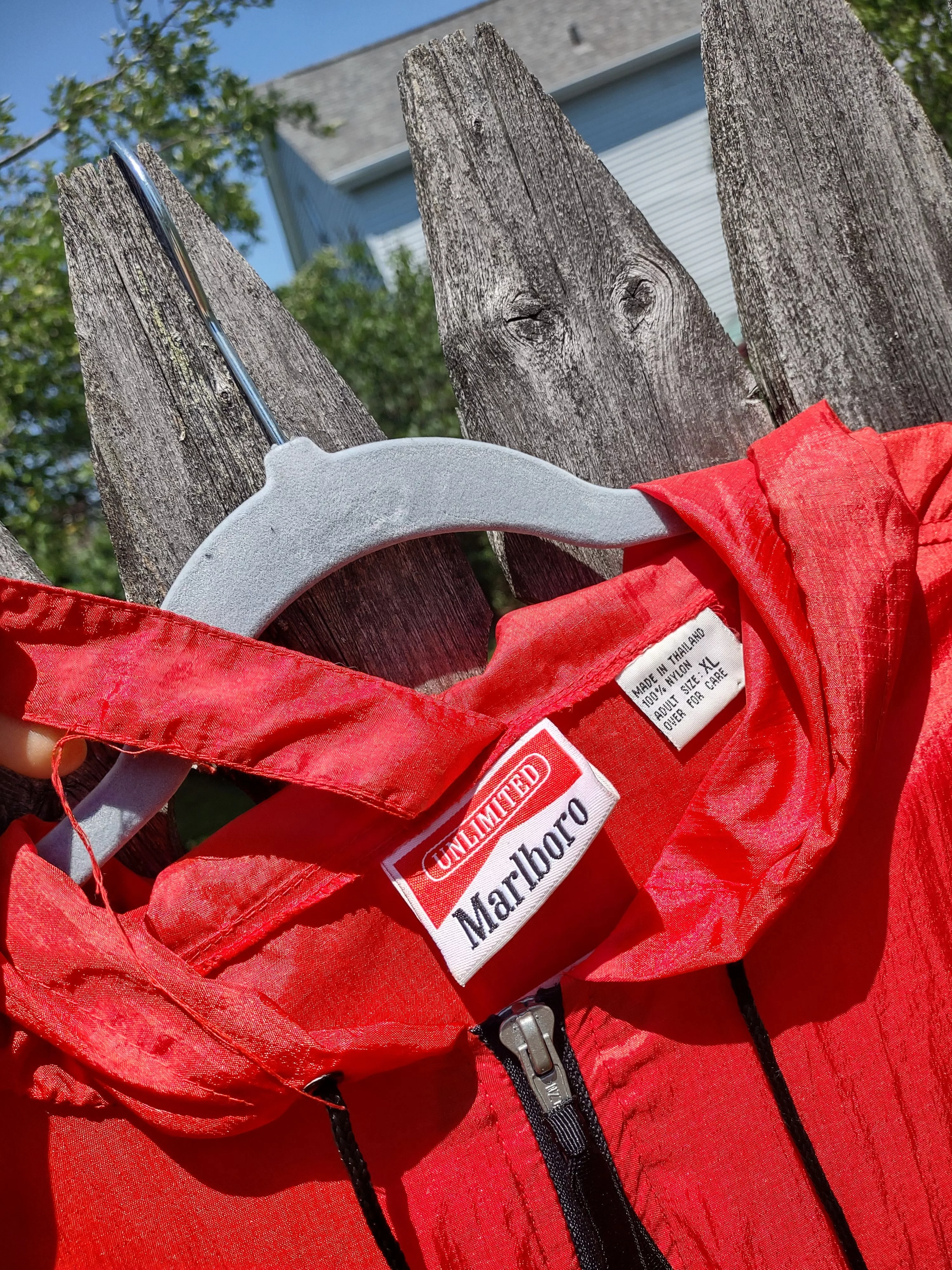 Marlboro Unlimited Light Jackets Marlboro Unlimited × Vintage Vintage Packable Marlboro Anorak Red