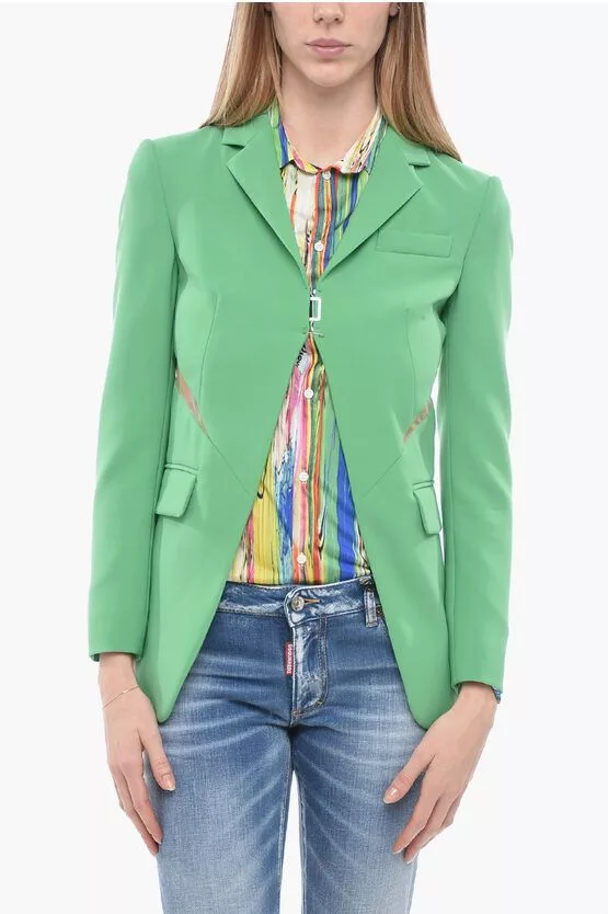 Dsquared2 Blazers Dsquared2 og1mm0624 Single Breasted Blazer in Green