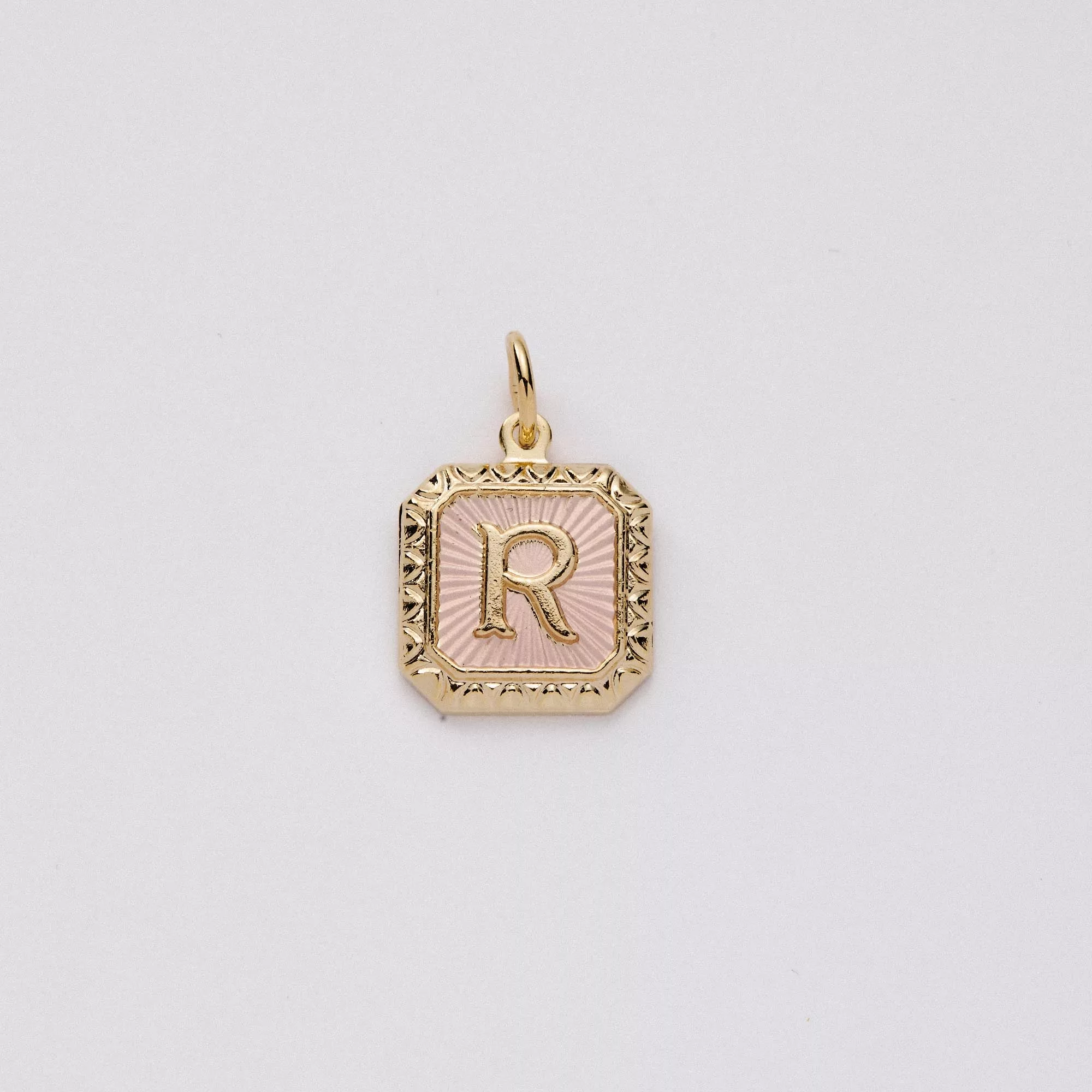 Two Tone Letter Charm