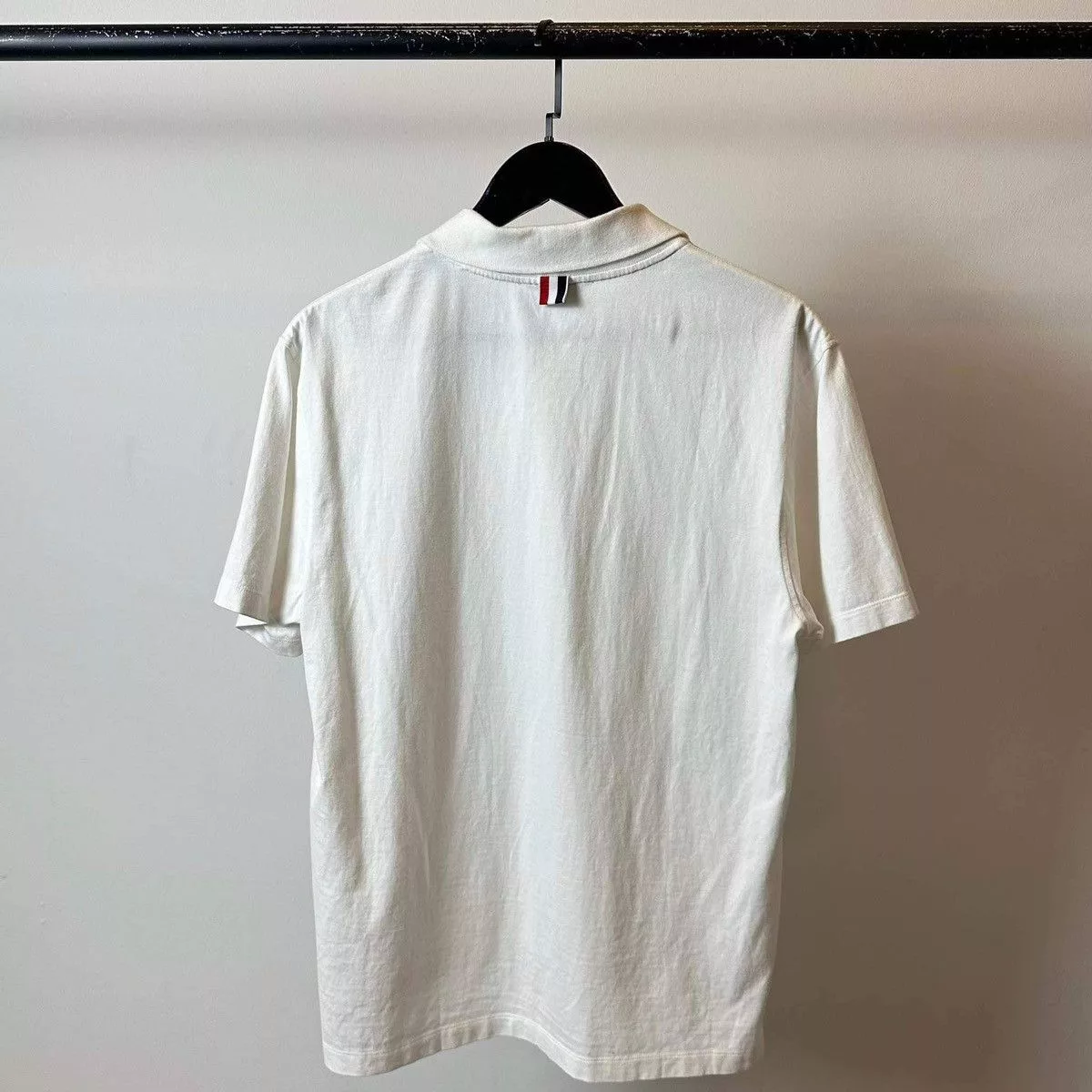Thom Browne Polos THOM BROWNE BASIC POLO SHIRT White Luxury