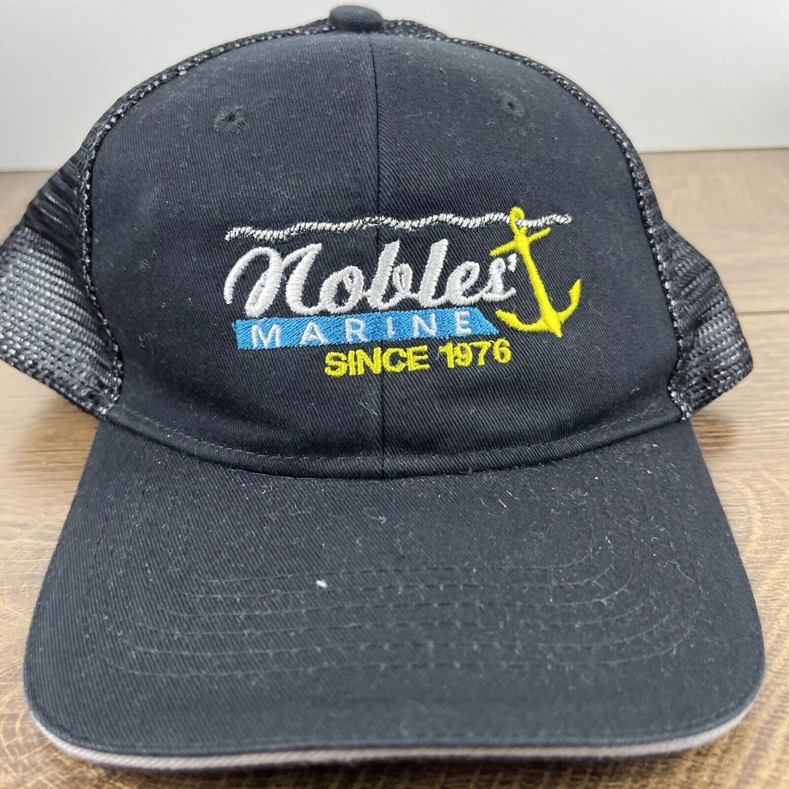 Other Hats Other Noble Marine Hat 1976 Noble Black Hat Adjustable Snapback Ad